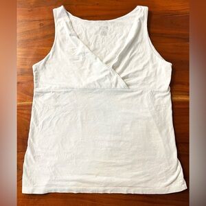 Women's White Deep V neck Top